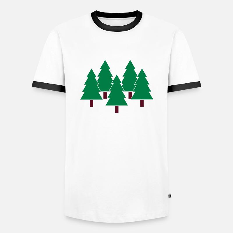 Tree - Men's Ringer Shirt - white/black