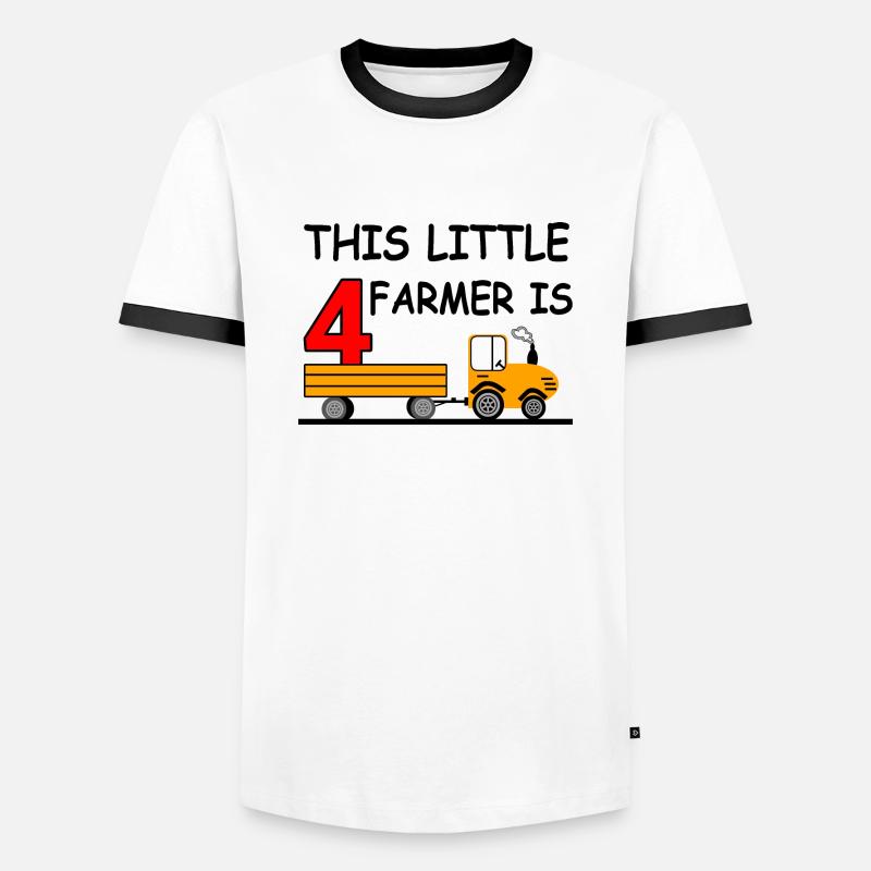 Tractor - Men's Ringer Shirt - white/black