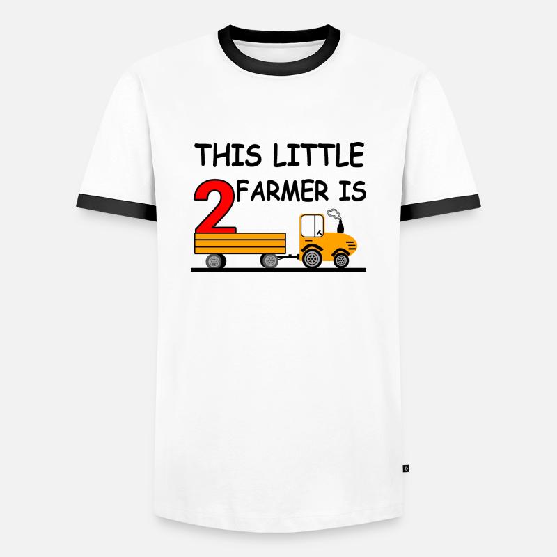 Traktor - Männer Kontrast-T-Shirt - Weiß/Schwarz