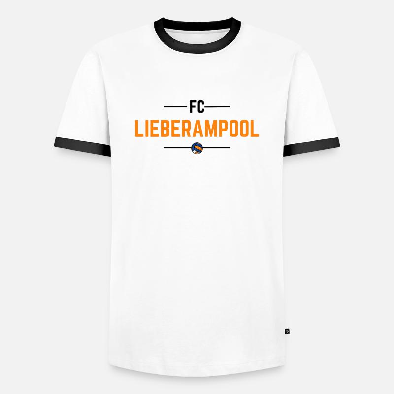 FC Lieberampool - Männer Kontrast-T-Shirt - Weiß/Schwarz