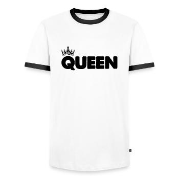 reine - T-shirt contrasté Homme - blanc/noir - Devant - AI Model Female 172 light (172cm) & AI Model Male 178 dark (178cm)