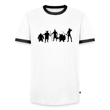 fantasie - Men's Ringer Shirt - white/black - Front - AI Model Female 172 light (172cm) & AI Model Male 178 dark (178cm)