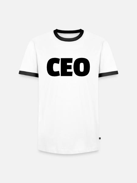 CEO Chef Boss - Men's Ringer Shirt - white/black