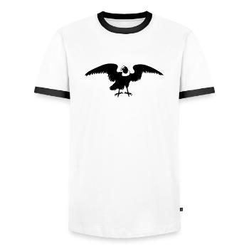 colombia andes condor drawing - Men's Ringer Shirt - white/black - Front - AI Model Female 172 light (172cm) & AI Model Male 178 dark (178cm)
