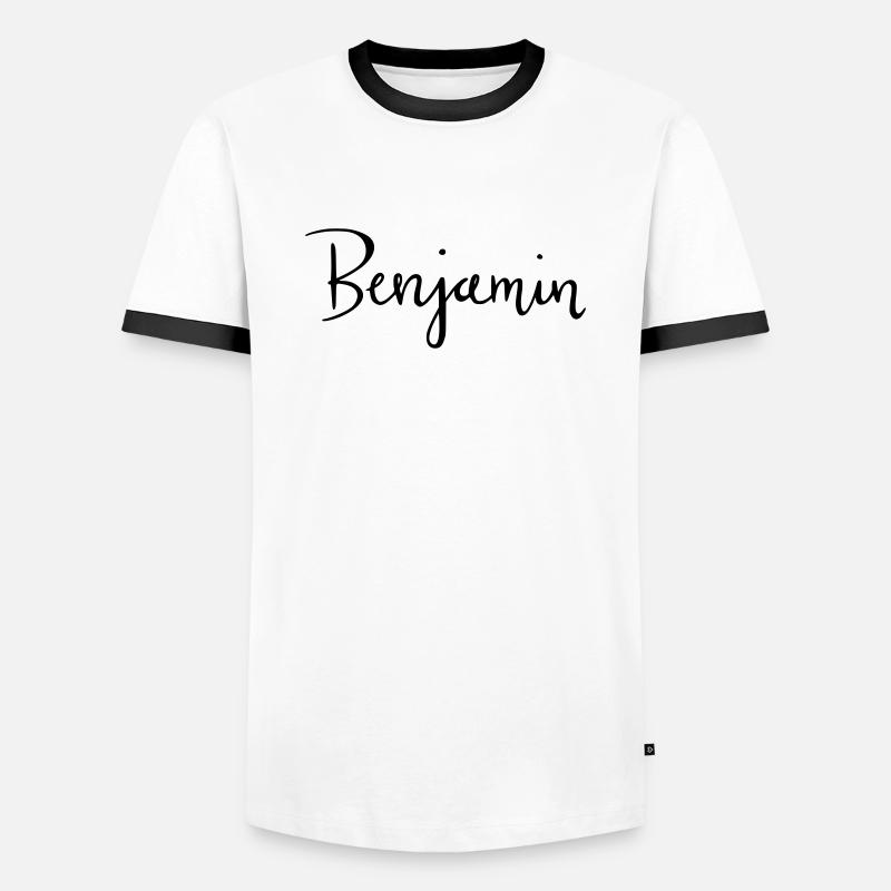 Benjamin - Men's Ringer Shirt - white/black