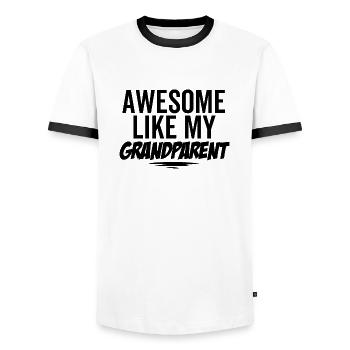 Großartig wie meine Großeltern - Männer Kontrast-T-Shirt - Weiß/Schwarz - Vorne - AI Model Female 172 light (172cm) & AI Model Male 178 dark (178cm)