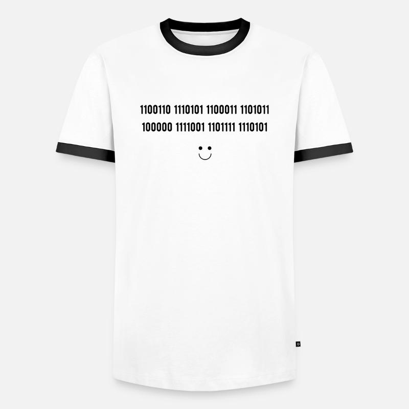 Geheimcode - Männer Kontrast-T-Shirt - Weiß/Schwarz