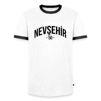 Nevsehir 50 Türkei Turkiye Geschenk Urlaub TR Türk - Männer Kontrast-T-Shirt - Weiß/Schwarz - Vorne - AI Model Female 172 light (172cm) & AI Model Male 178 dark (178cm)