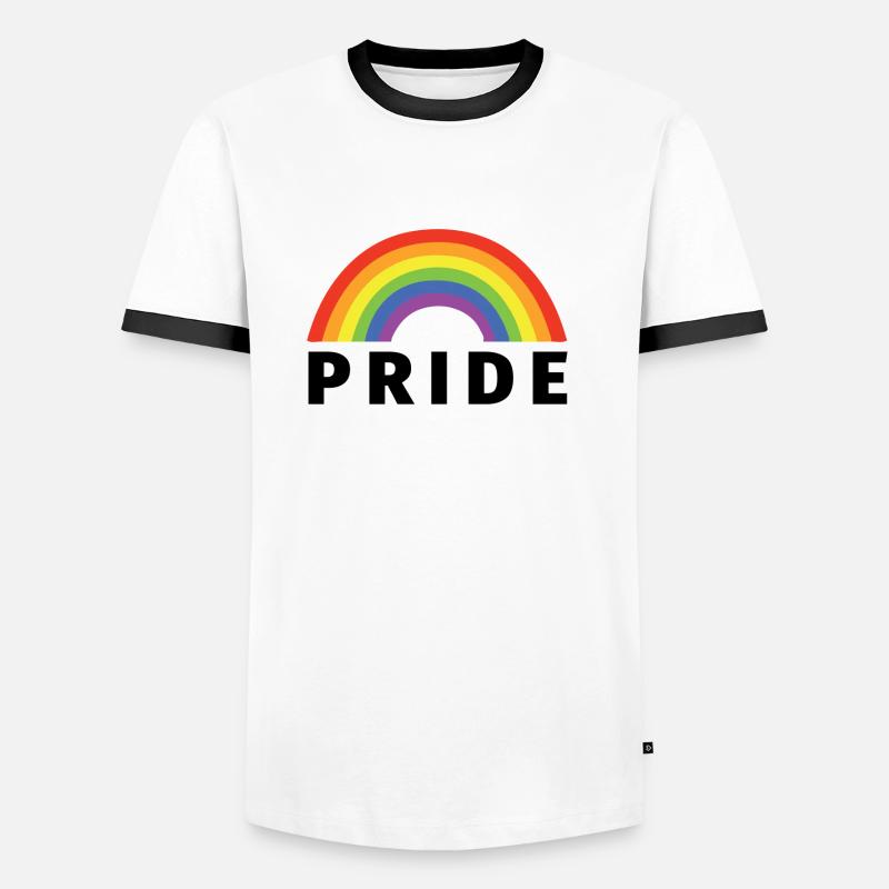 Pride - Männer Kontrast-T-Shirt - Weiß/Schwarz