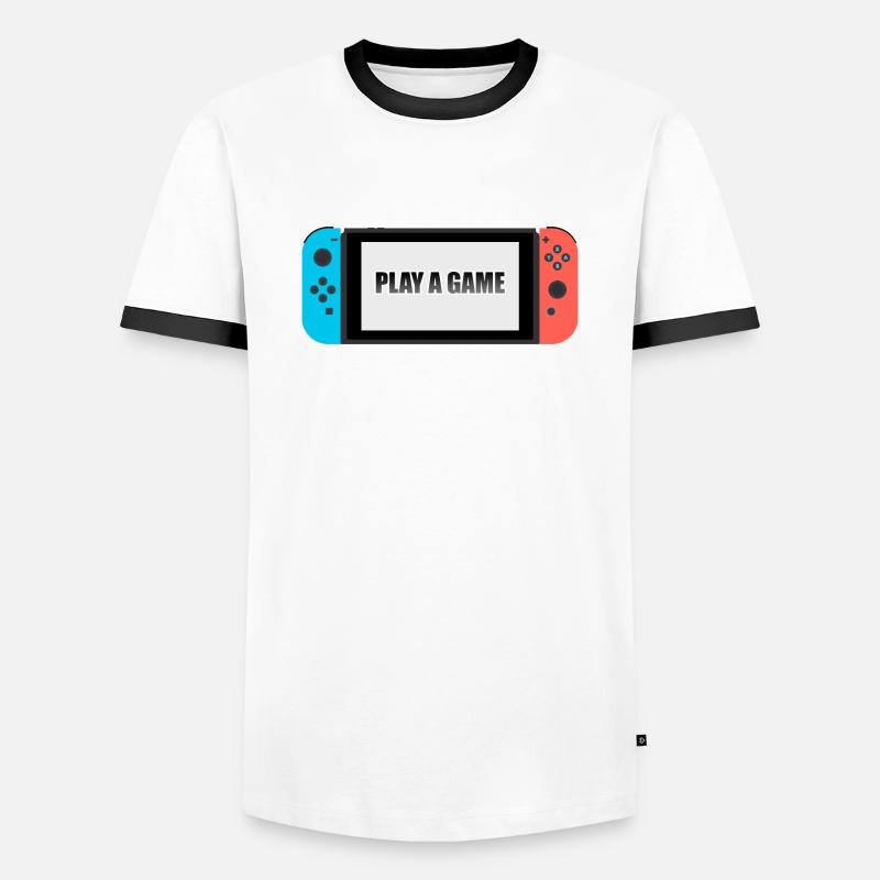 Switch Game - Men's Ringer Shirt - white/black