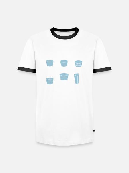 perspektive - Männer Kontrast-T-Shirt - Weiß/Schwarz