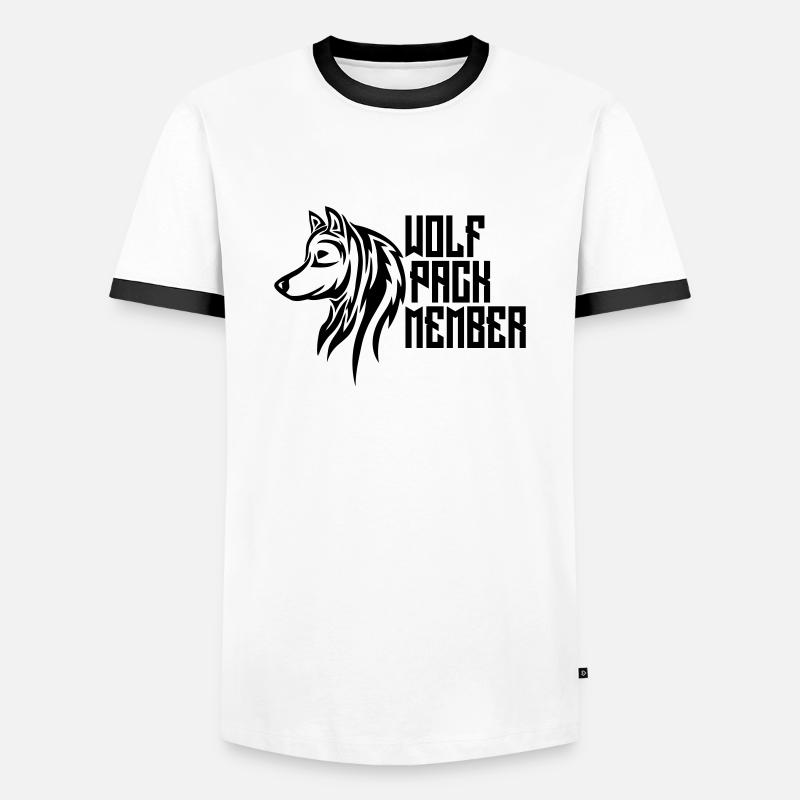 Wolf Pack Members - Men's Ringer Shirt - white/black