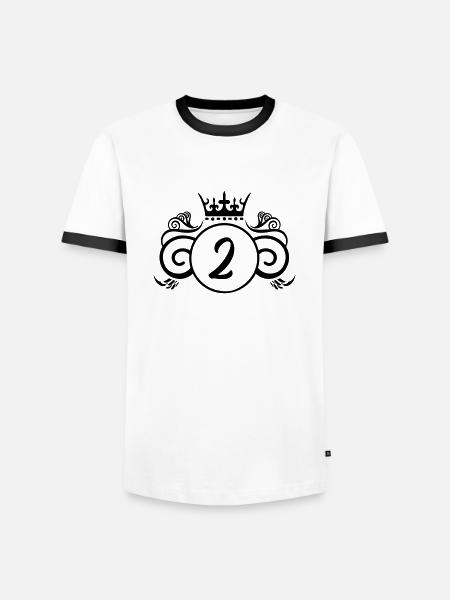 Wappen 2 - Männer Kontrast-T-Shirt - Weiß/Schwarz
