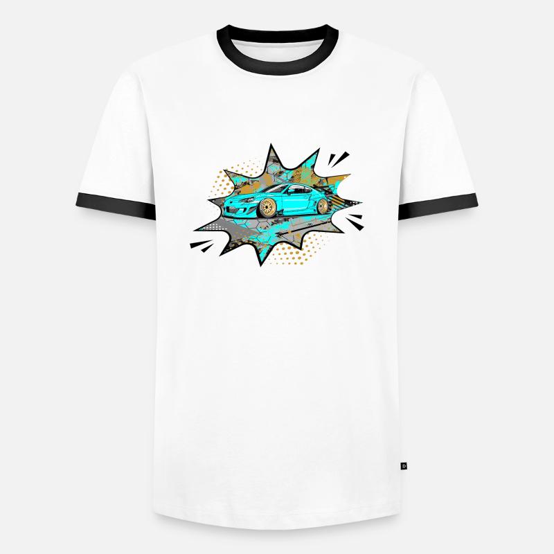 gt comic style - Männer Kontrast-T-Shirt - Weiß/Schwarz