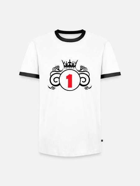 wappen 1 - Männer Kontrast-T-Shirt - Weiß/Schwarz