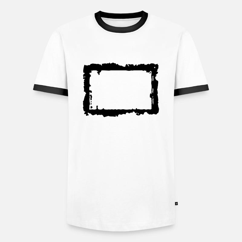 frame_4_vec_1 en - Men's Ringer Shirt - white/black