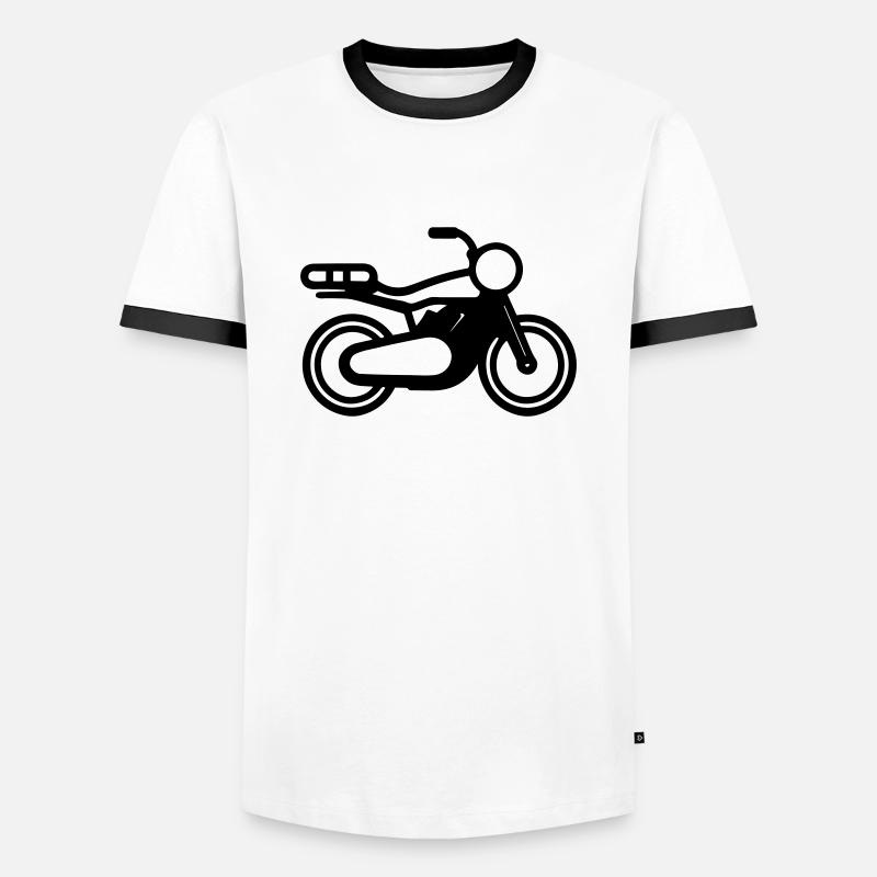 Motorcycle - Men's Ringer Shirt - white/black