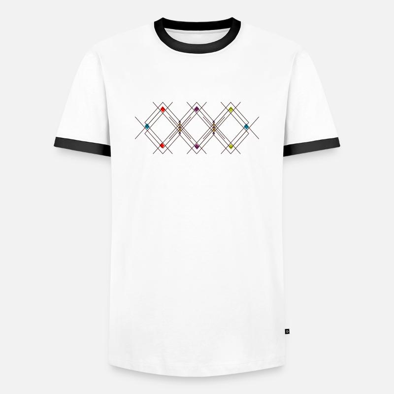Berber-Design - Männer Kontrast-T-Shirt - Weiß/Schwarz