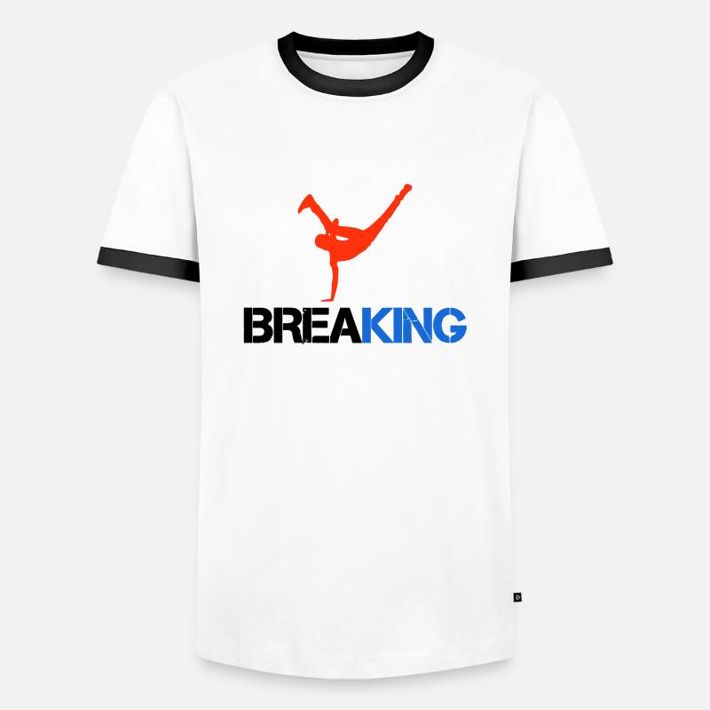 Breakdance Breaking - Men's Ringer Shirt - white/black