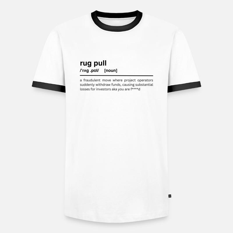 rug pull - Männer Kontrast-T-Shirt - Weiß/Schwarz