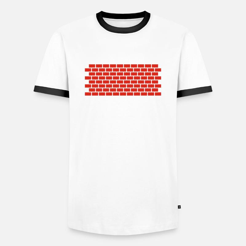 Wall - Men's Ringer Shirt - white/black