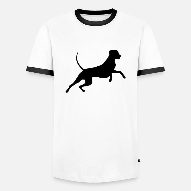 rhodesian_ridgeback_cb - Männer Kontrast-T-Shirt - Weiß/Schwarz