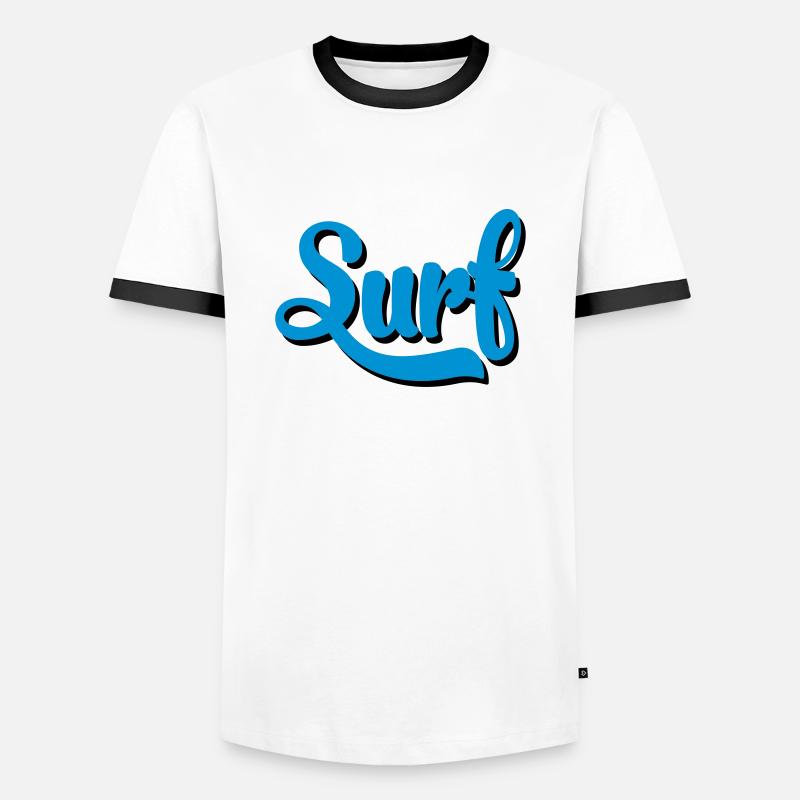 surf - Men's Ringer Shirt - white/black