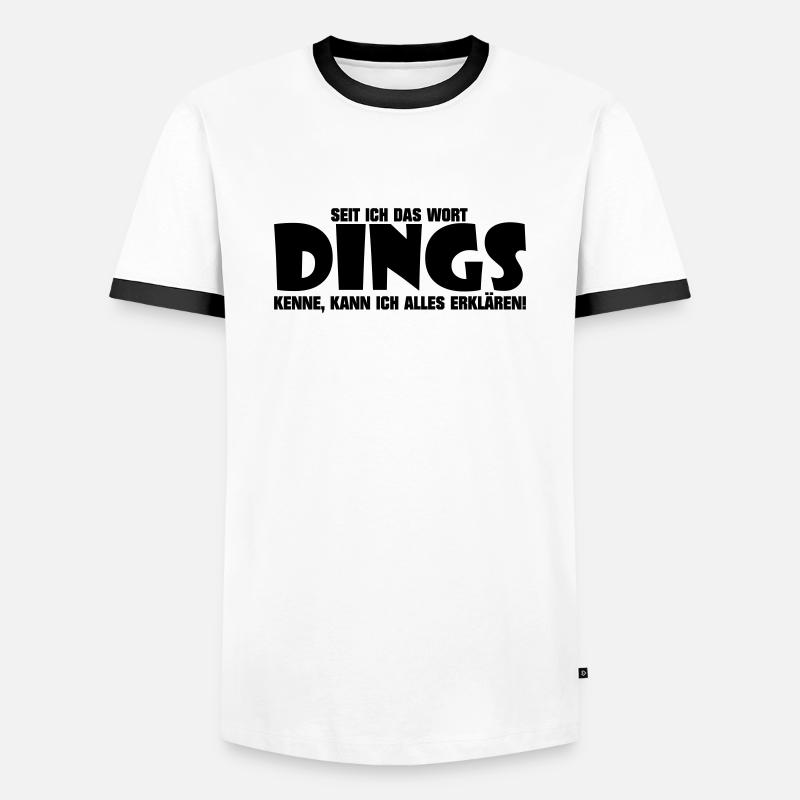 Dings - Men's Ringer Shirt - white/black