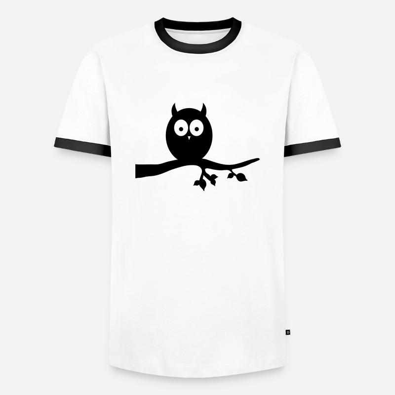 eule - Men's Ringer Shirt - white/black