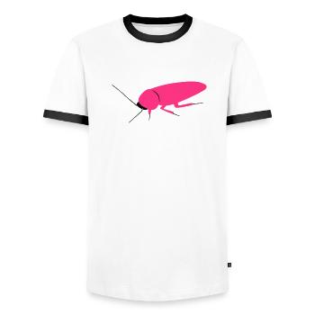 kakerlake - Männer Kontrast-T-Shirt - Weiß/Schwarz - Vorne - AI Model Female 172 light (172cm) & AI Model Male 178 dark (178cm)