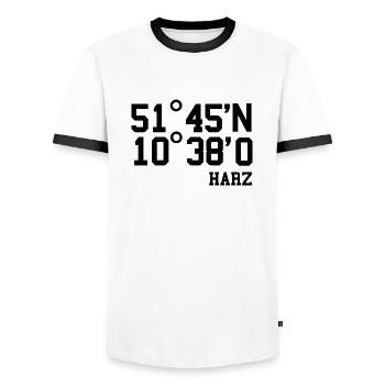 Harz Wandern Walpurgisnacht Gebirge Hexe Geschenk - Männer Kontrast-T-Shirt - Weiß/Schwarz - Vorne - AI Model Female 172 light (172cm) & AI Model Male 178 dark (178cm)