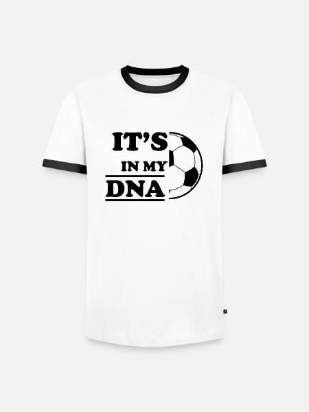 Fußball Soccer - Männer Kontrast-T-Shirt - Weiß/Schwarz
