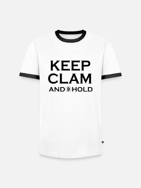 Bitcoin Trading Crypto Stocks - T-shirt contrasté Homme - blanc/noir