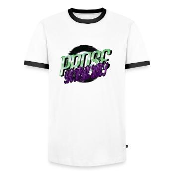 quote movies humor readers funny book lover - Men's Ringer Shirt - white/black - Front - AI Model Female 172 light (172cm) & AI Model Male 178 dark (178cm)