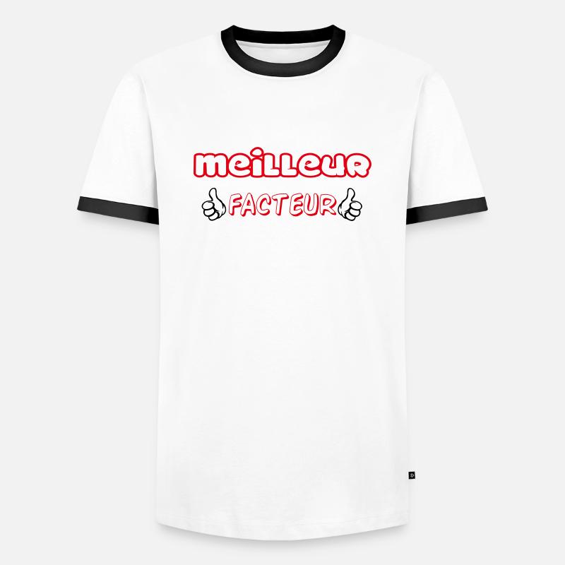 BEST FACTOR - Men's Ringer Shirt - white/black