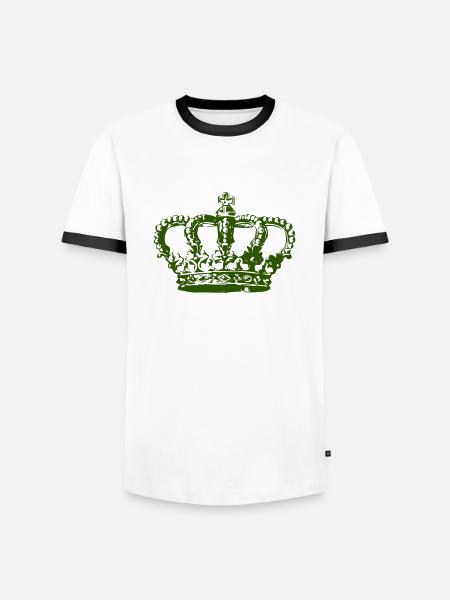 Crown Symbol - Men's Ringer Shirt - white/black