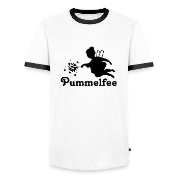 elfe_fee_pummelfee - Men's Ringer Shirt - white/black - Front - AI Model Female 172 light (172cm) & AI Model Male 178 dark (178cm)