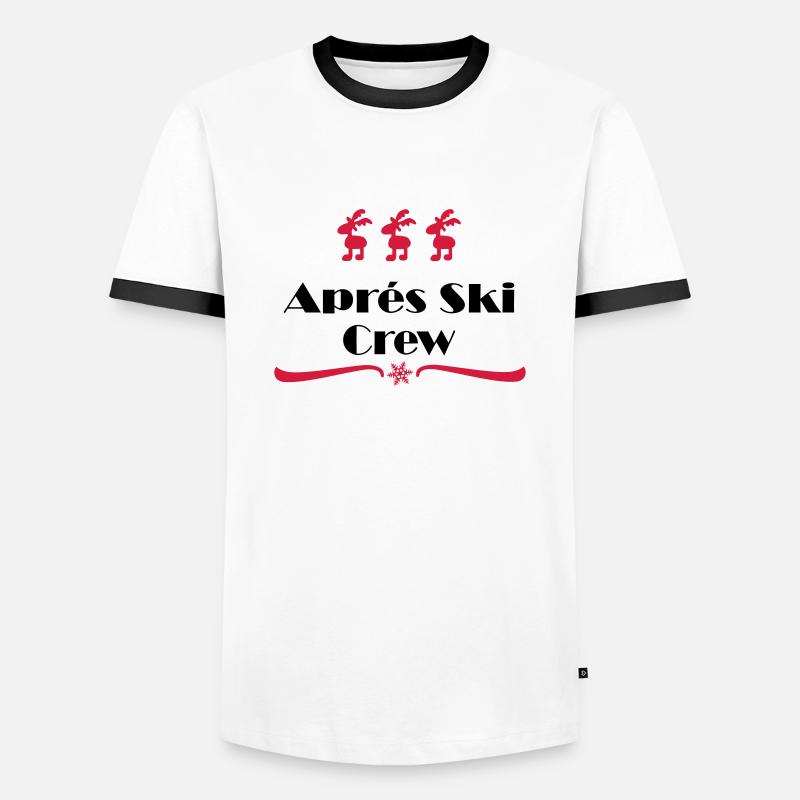 apres ski - Men's Ringer Shirt - white/black