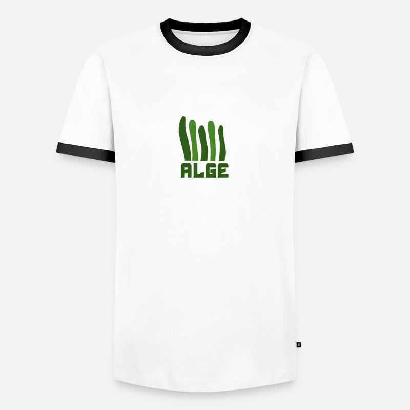 Algae Algae Algae - Men's Ringer Shirt - white/black