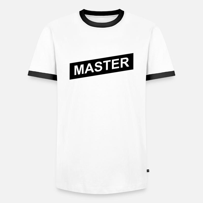 master black up - Männer Kontrast-T-Shirt - Weiß/Schwarz