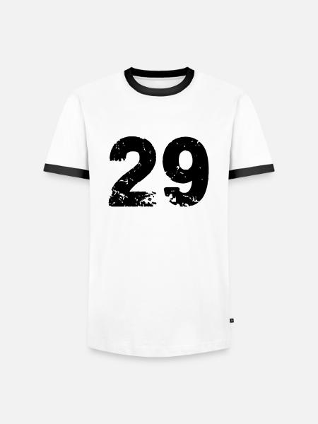 29 - Men's Ringer Shirt - white/black
