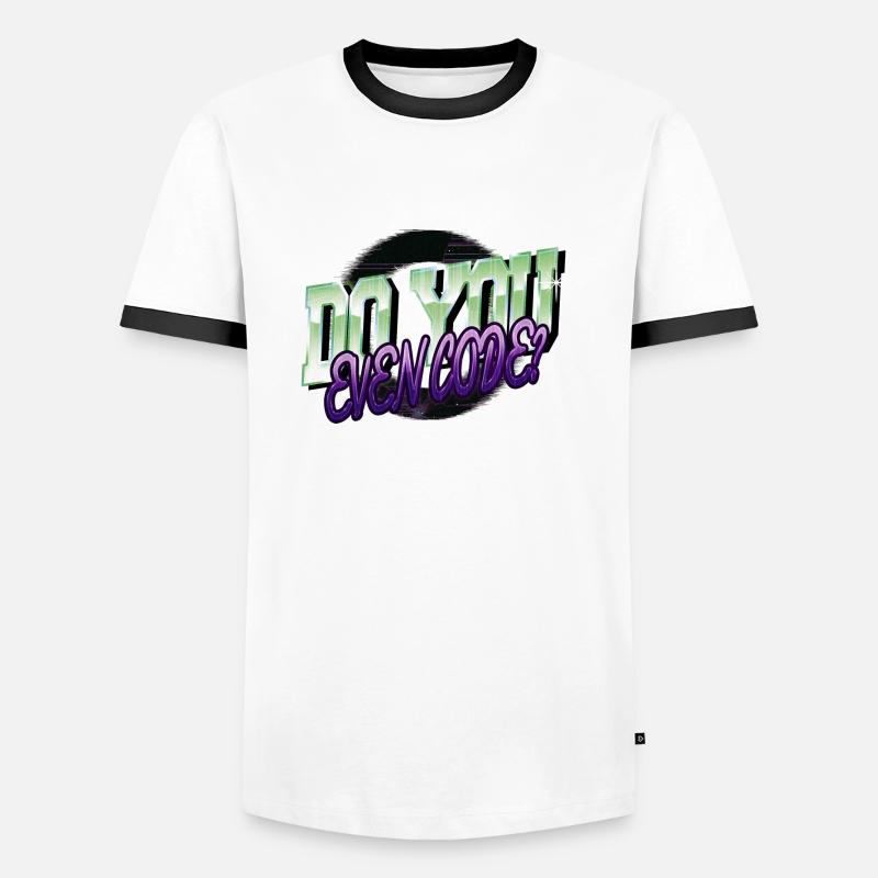informatics computer language - Männer Kontrast-T-Shirt - Weiß/Schwarz