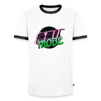 jokes present idea sayings awesome cat lover love - Men's Ringer Shirt - white/black - Front - AI Model Female 172 light (172cm) & AI Model Male 178 dark (178cm)
