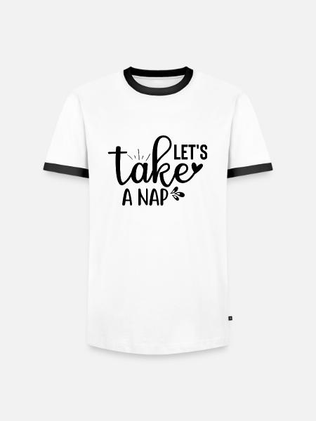 Faisons une sieste - T-shirt contrasté Homme - blanc/noir