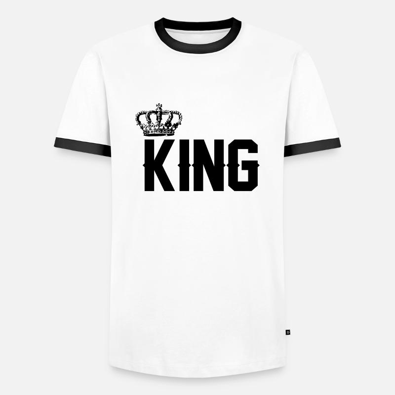 King - Men's Ringer Shirt - white/black