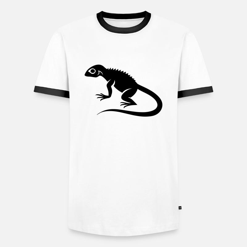 Lizard - Men's Ringer Shirt - white/black