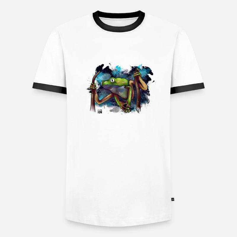 Frog Split - Men's Ringer Shirt - white/black