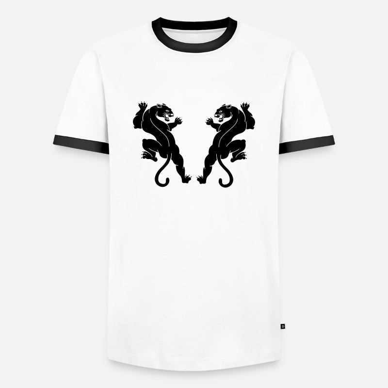 Black Panthers - Men's Ringer Shirt - white/black