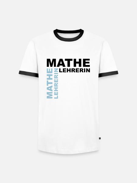 Mathe Lehrerin - V2 - Männer Kontrast-T-Shirt - Weiß/Schwarz