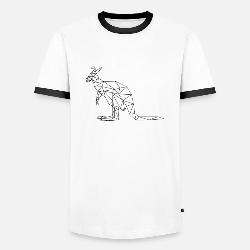 Kangaroo - Men's Ringer Shirt - white/black
